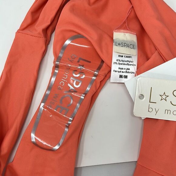 L Space Lynn Ruffled Top and Sandy Bottom in Coral Size Medium - Picture 7 of 8